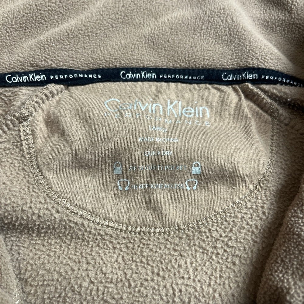 Calvin Klein Performance Beige Fleece Jacket